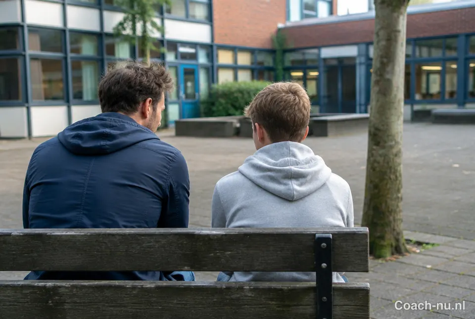 Jongerencoach praat met een tiener